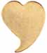 Inlay, Weeping Heart,
0.70" by 0.82", brass 0.040" thick
